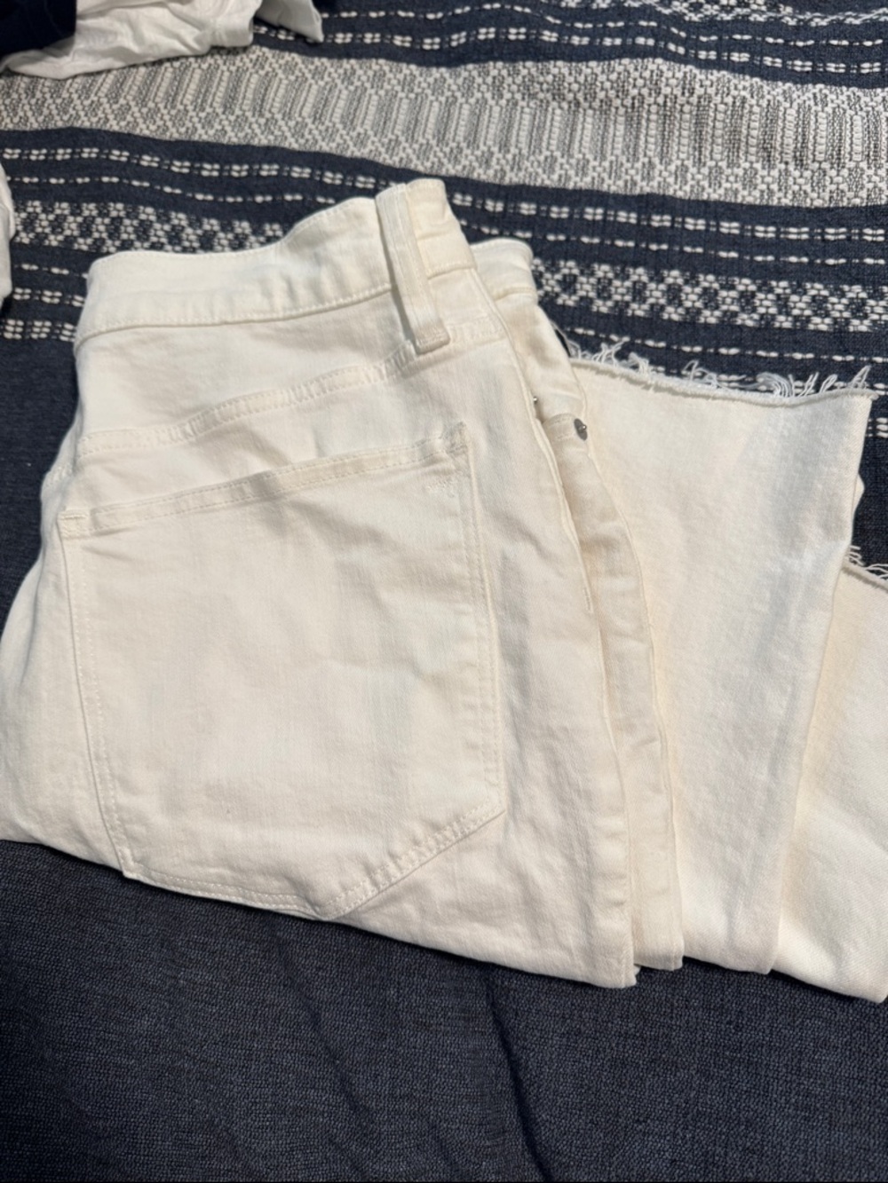 Madewell High-Rise Jeans in Off-White/Cream mom jeans